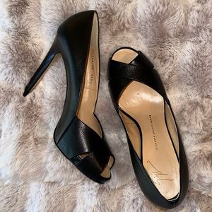 Giuseppe Zanotti Design Black Peeptoe Heels Size 10